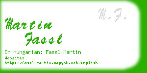 martin fassl business card